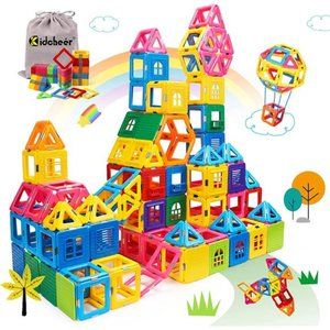 Magnetic Tiles 72PCS STEM Toddler Toy for 3+ Years Castle Magnet Building Block